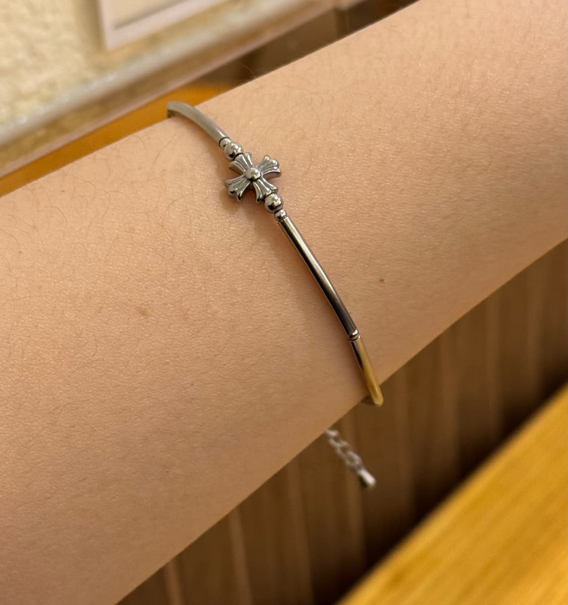 (맞춤) 십자가 펜던트 고리형 데일리 체인팔찌 상품이미지2