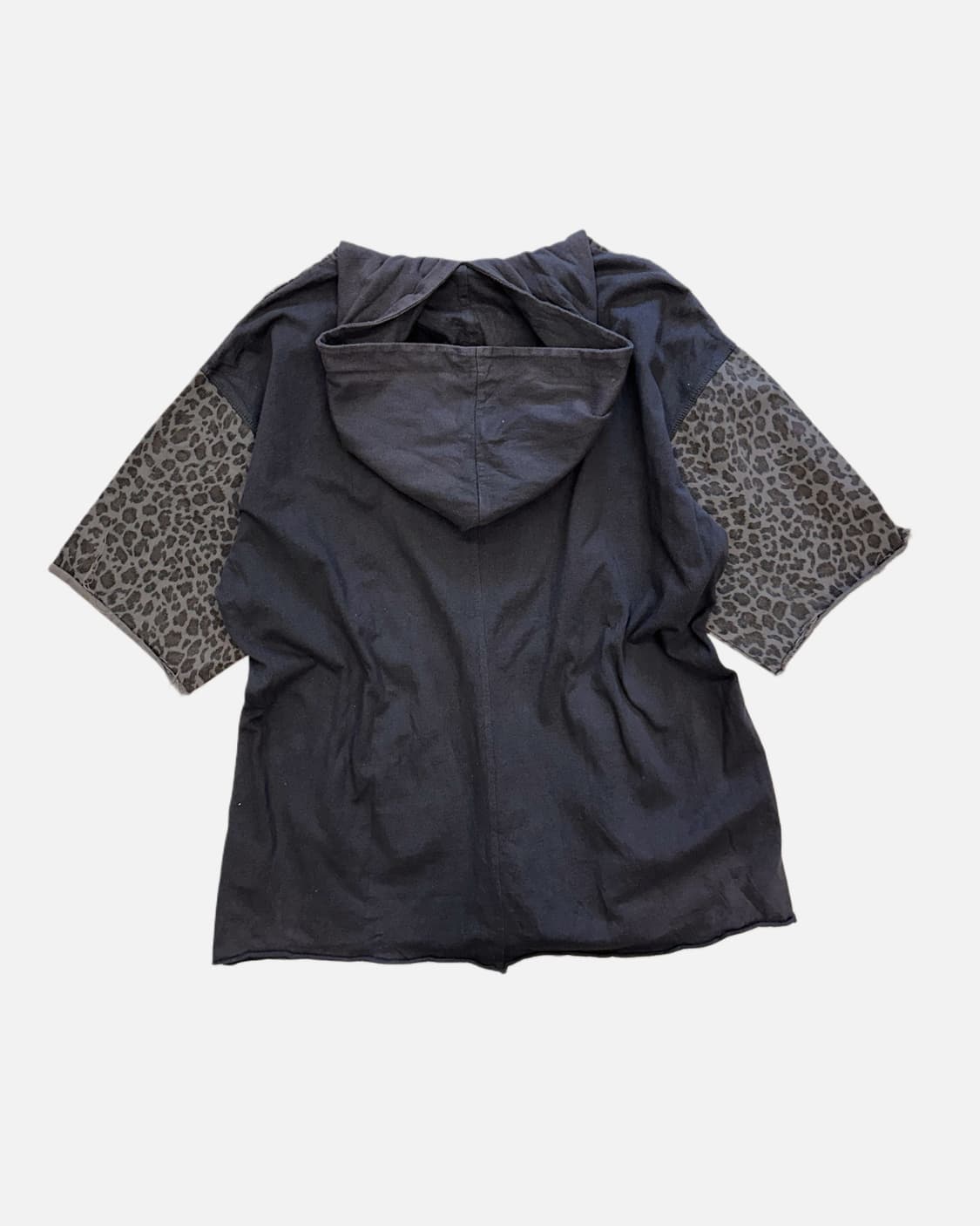 leopard block short hood t-shirt 상품이미지3