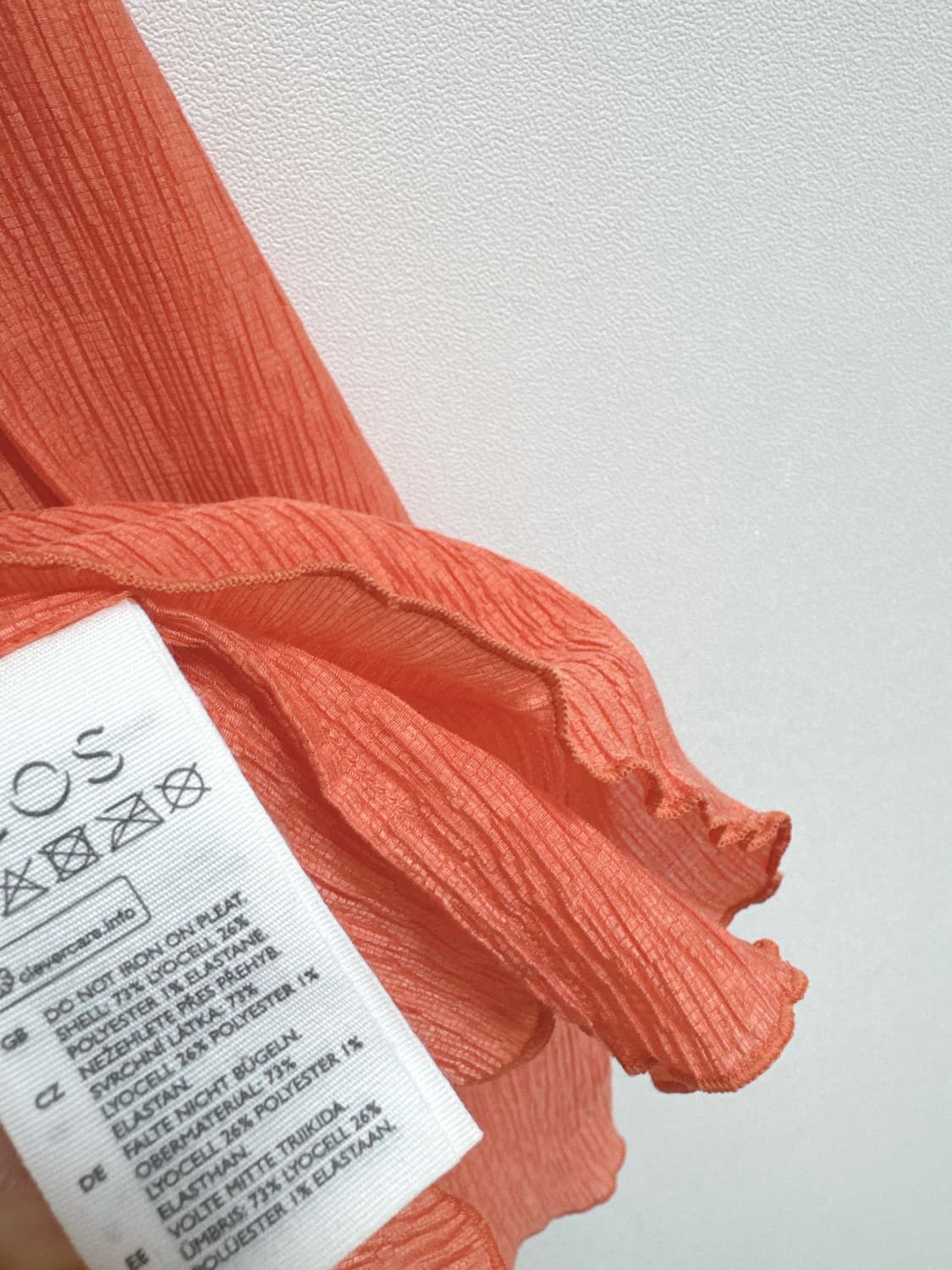 cos 플리츠 탑 오렌지 컬러 상품이미지4