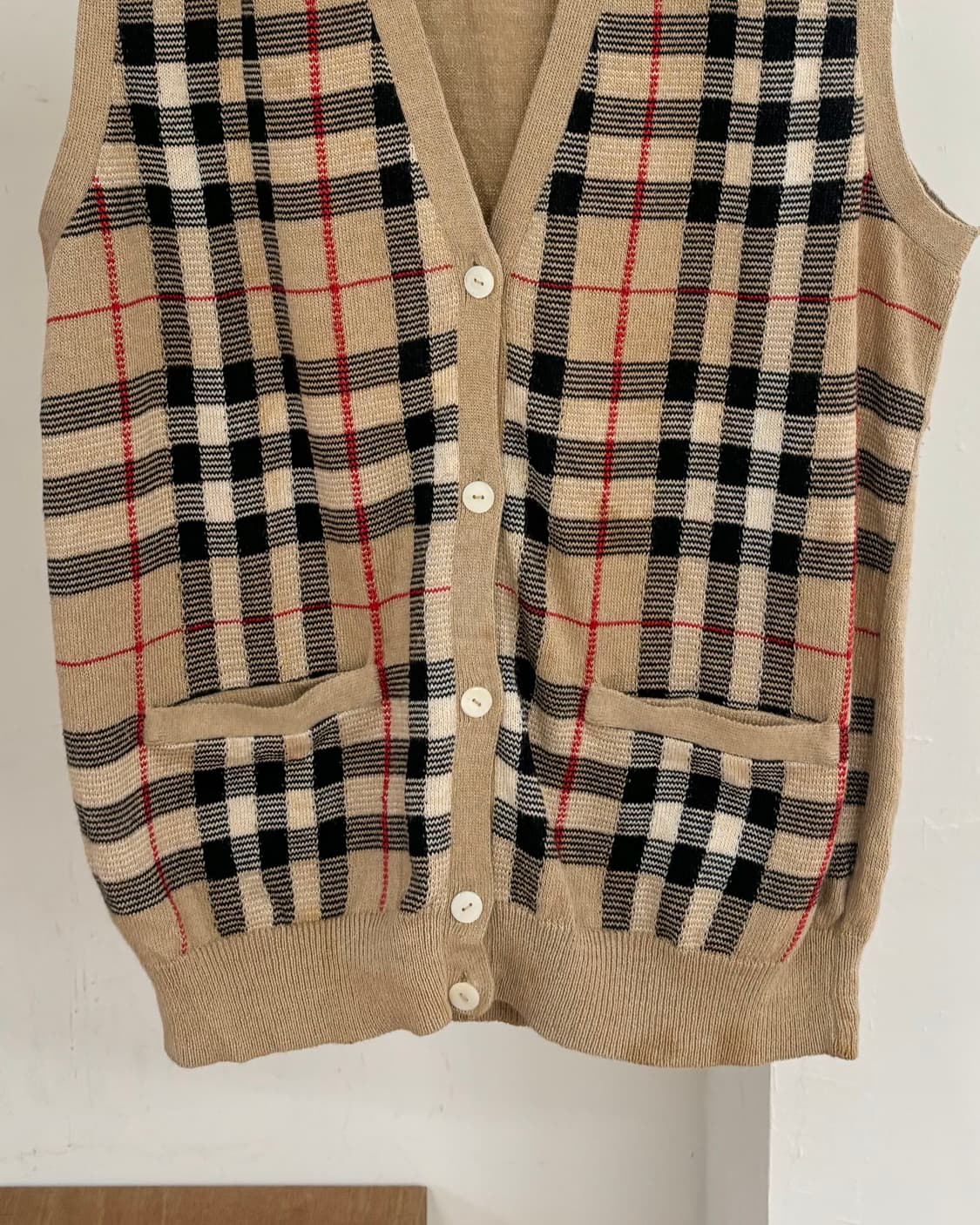 버버리 노바 체크 니트 베스트 상품이미지5