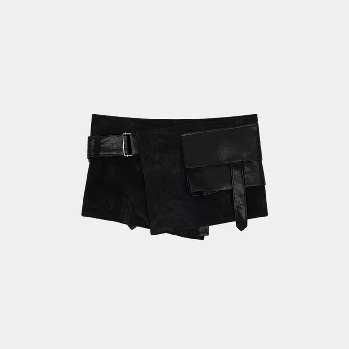 더포르타 벨티드 포켓 랩 스커트 상품이미지3