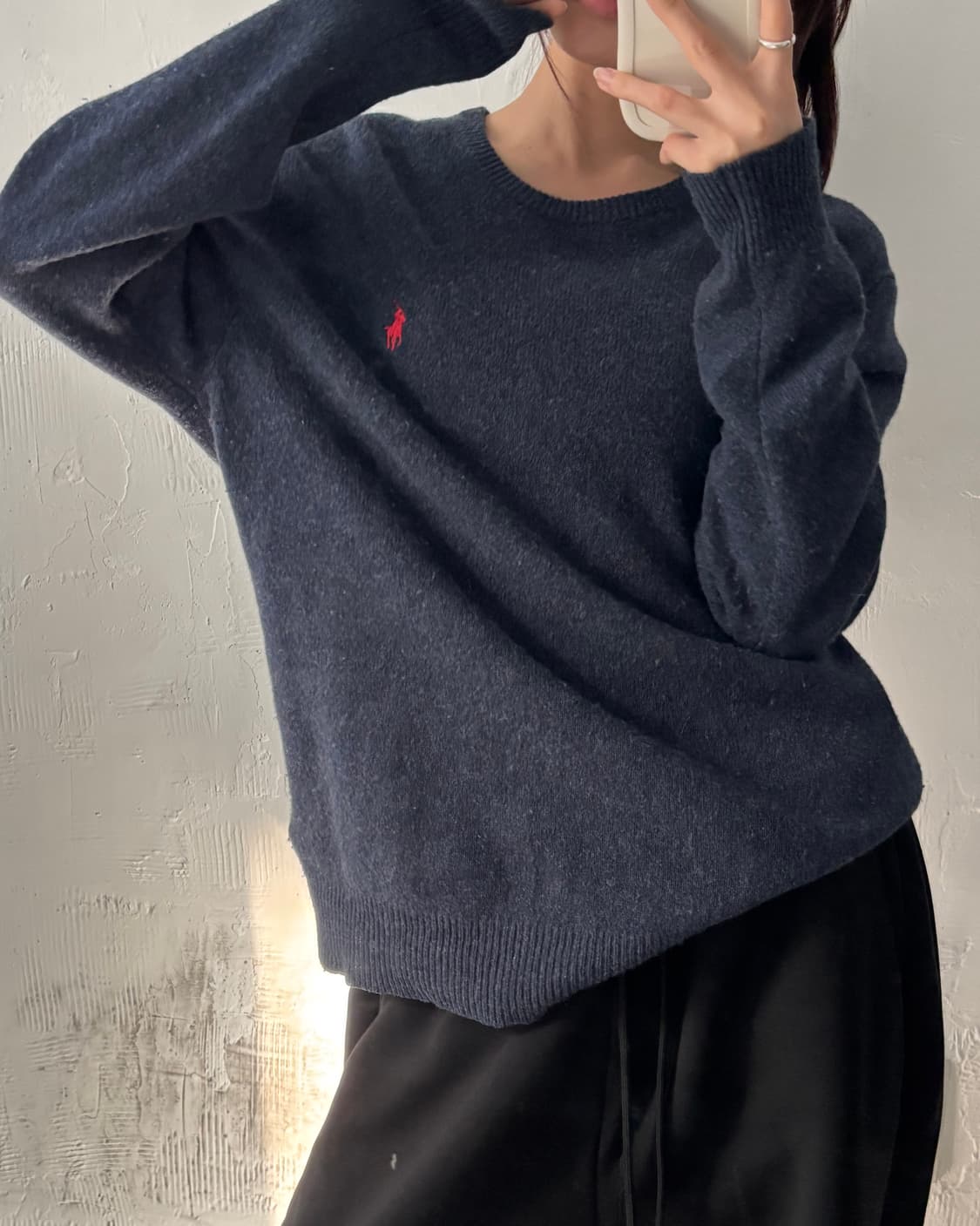 Polo 폴로 랄프로렌 신형 레드포니 데님블루 메리노울 니트 S 상품이미지1