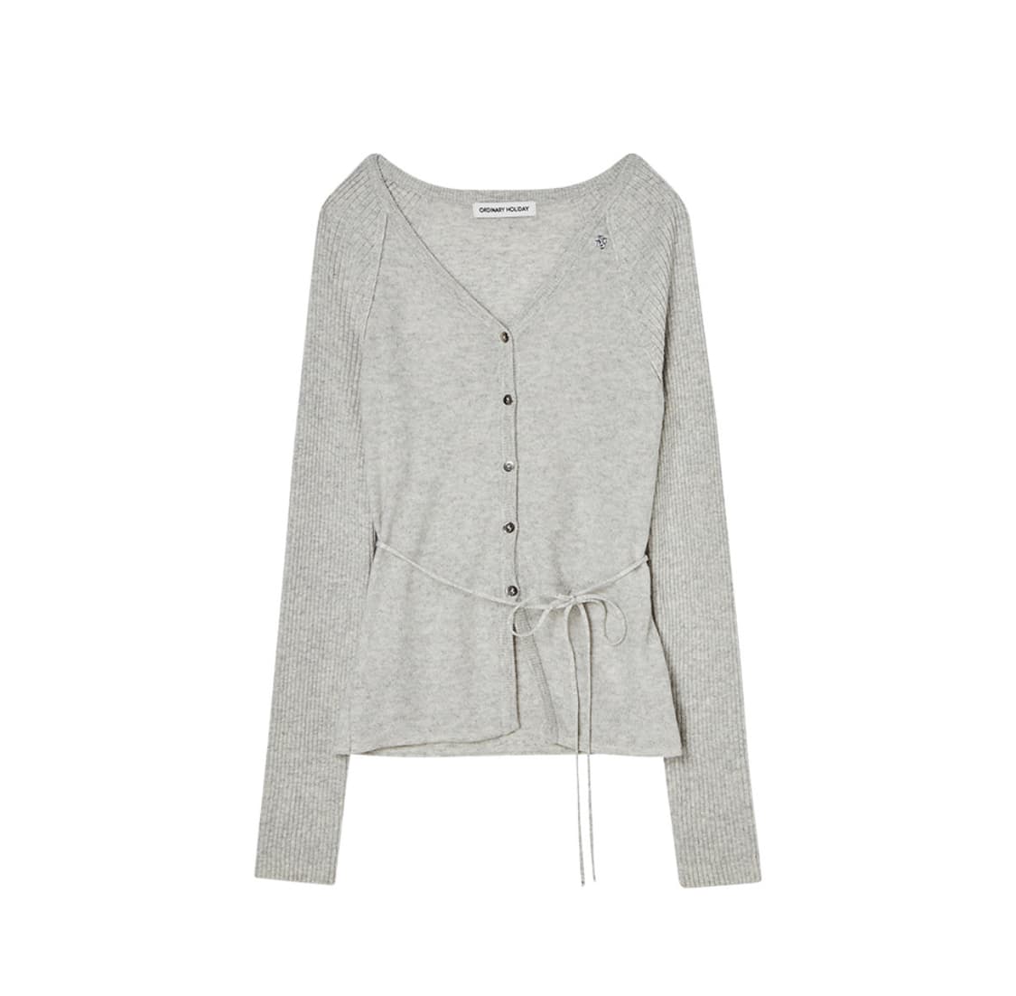 오디너리홀리데이 앙고라 브이넥 슬림 가디건 멜란지 상품이미지3