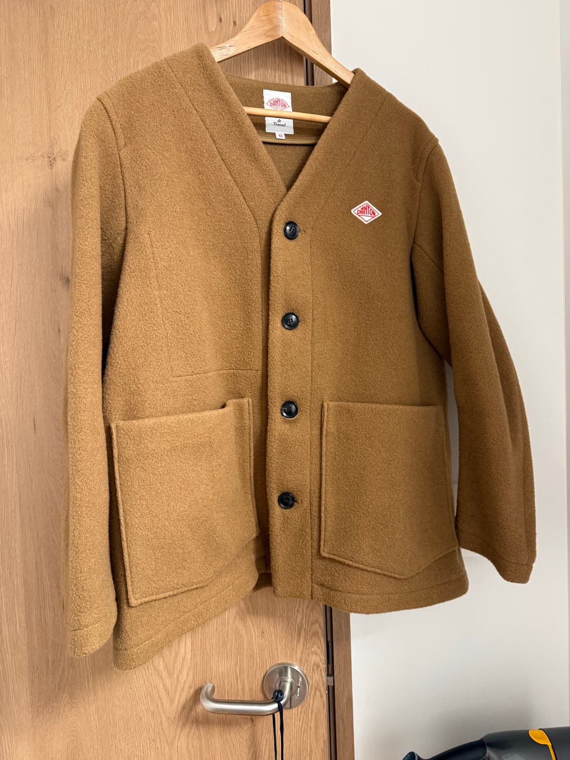 DANTON 단톤 울 모사 브이넥 자켓 / 카멜 (정가 31.8) 상품이미지3