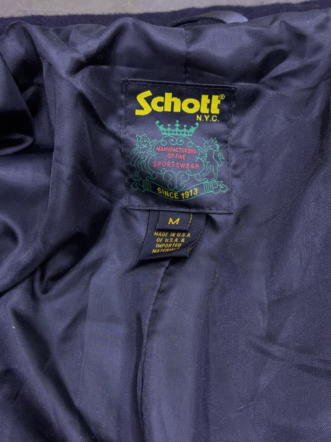 Schott 쇼트 NYC 울 싱글 해군 피코트 M 상품이미지9