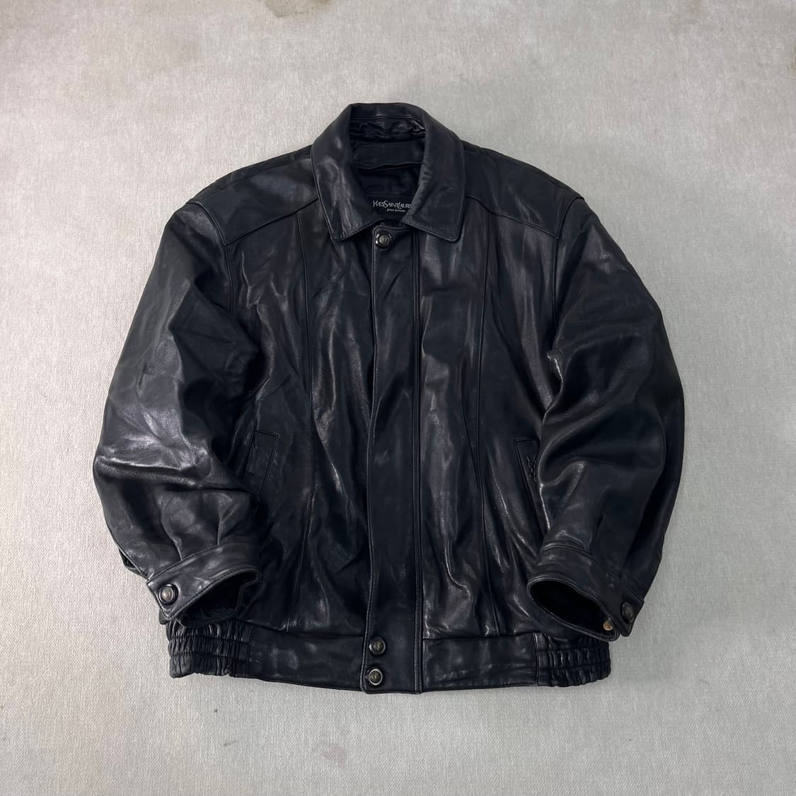 100 입생로랑 90s 램스킨 봄버 자켓 상품이미지1