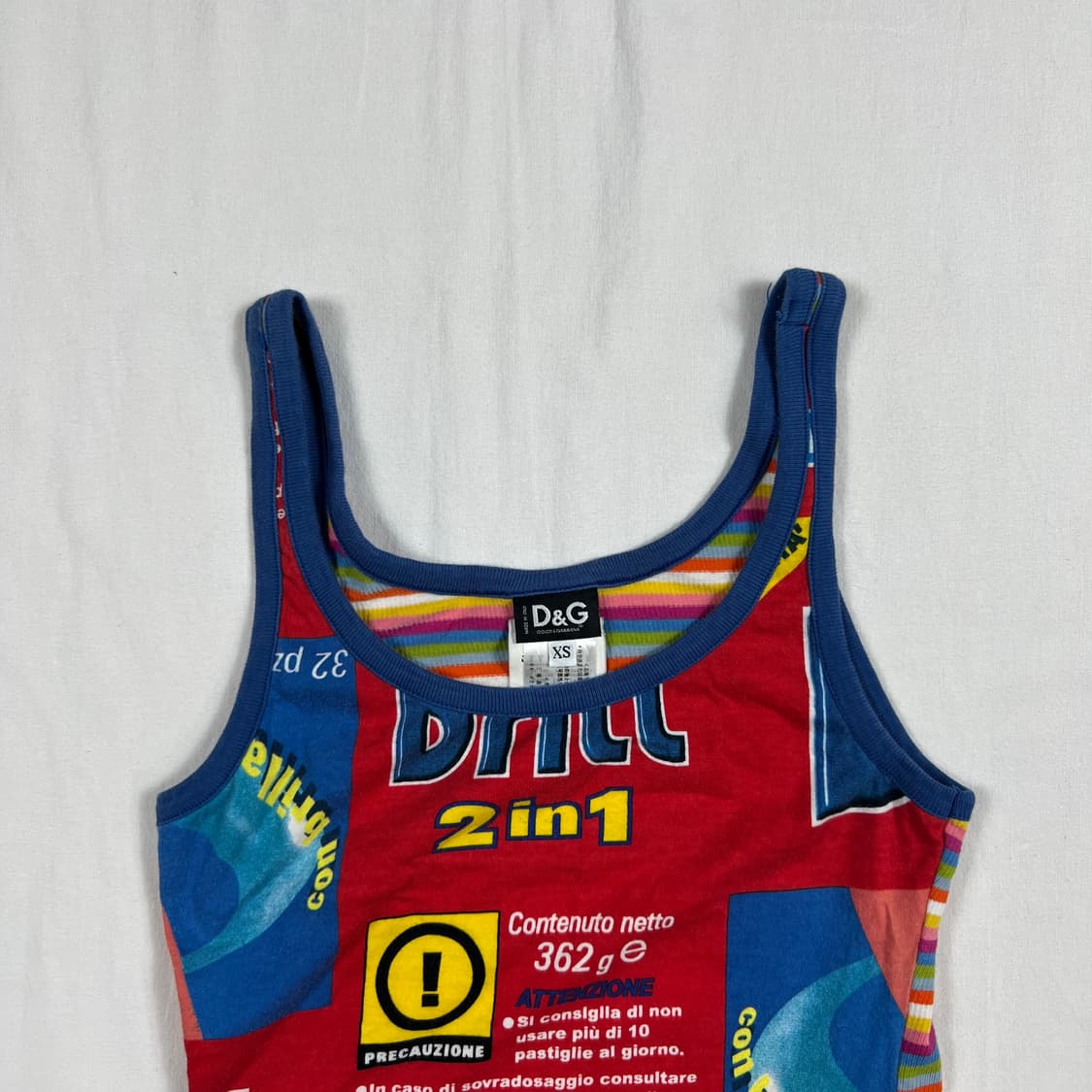 2002년도 돌체앤가바나 dng drill 2 in 1 탱크탑 나시티 상품이미지2