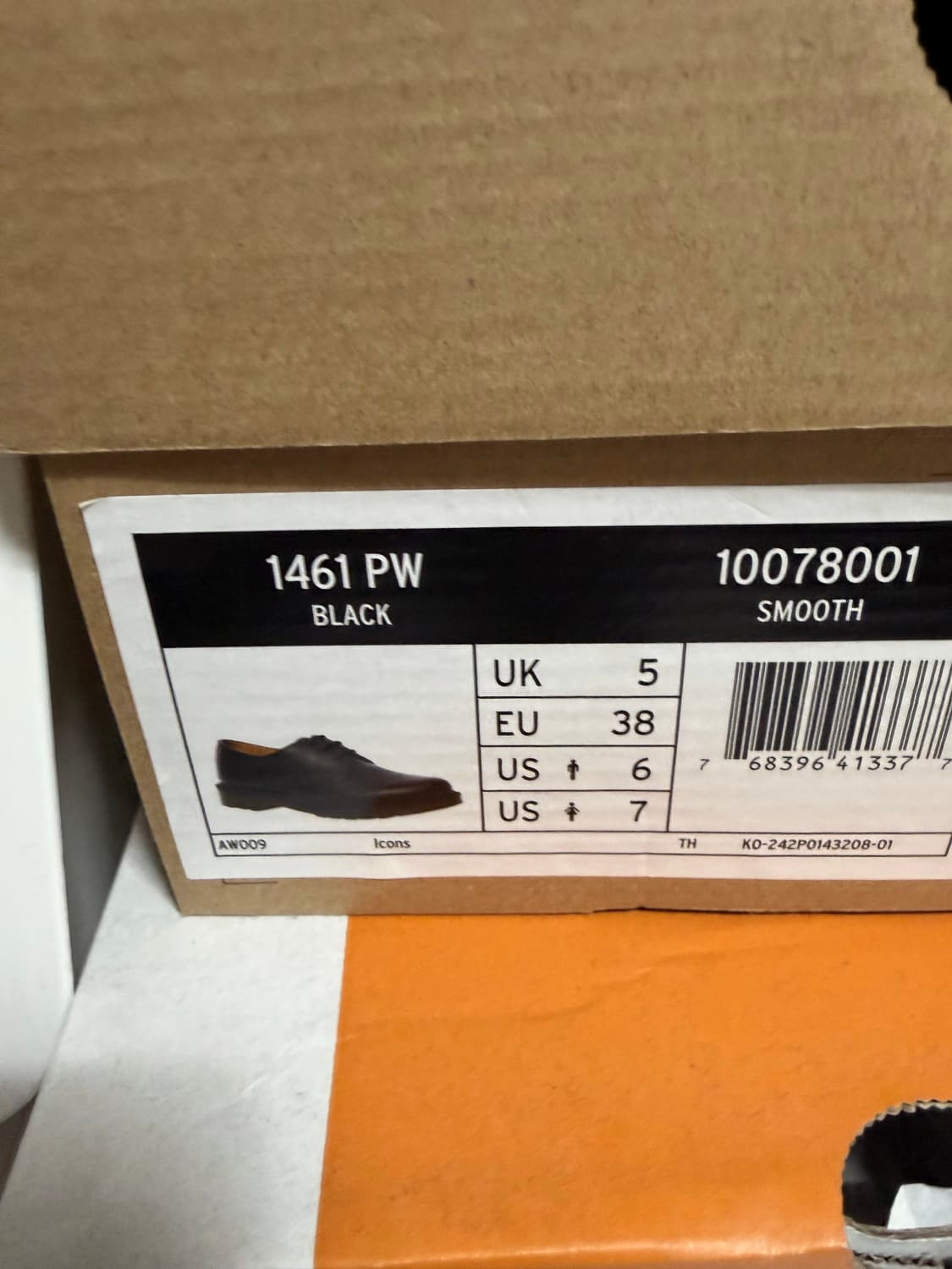 닥터마틴 1461pw 블랙 240 uk5 상품이미지4