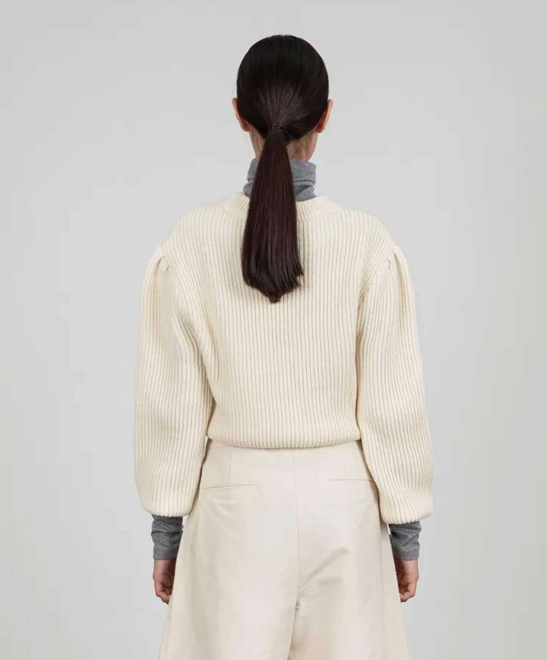 아모멘토 하프 넥 니트 ECRU 상품이미지3