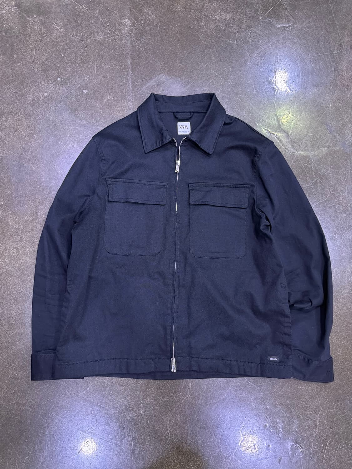 자라 유틸리티 포켓 오버핏 집업자켓 블랙 XL 상품이미지3