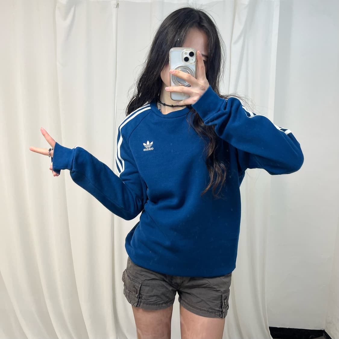 Adidas Blue Navy Firebird Sweatshirt 상품이미지2