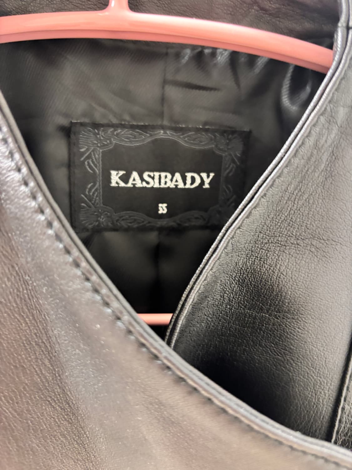 KASIBADY Panel mixed leather jacket 상품이미지4