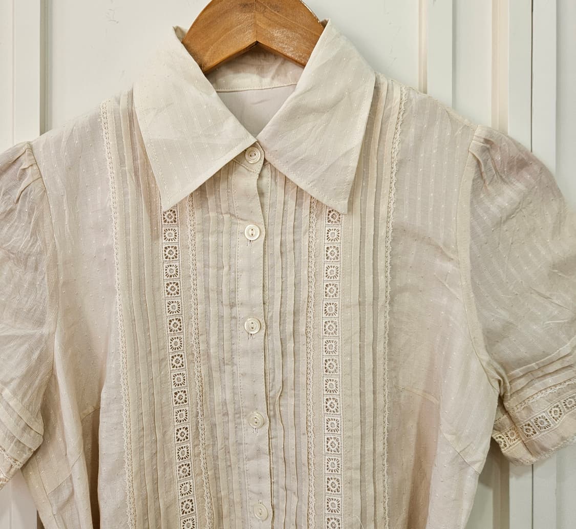 레이스 핀턱 리본 원피스 상품이미지3