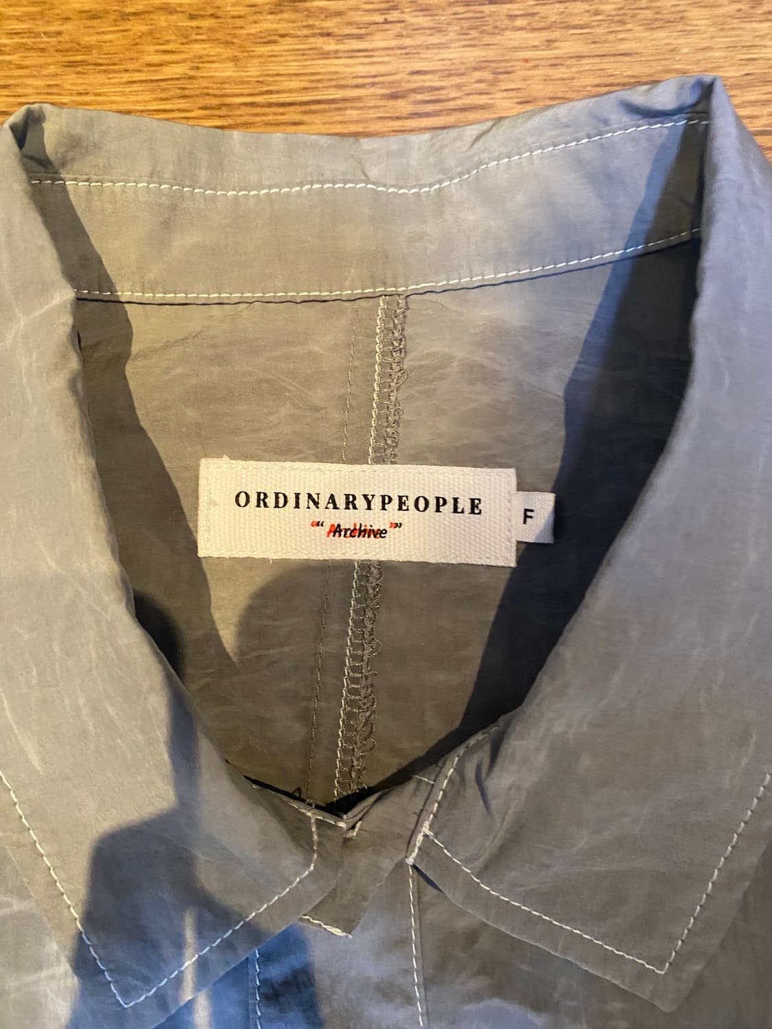 오디너리피플 나일론 셔츠 그레이 os 상품이미지3