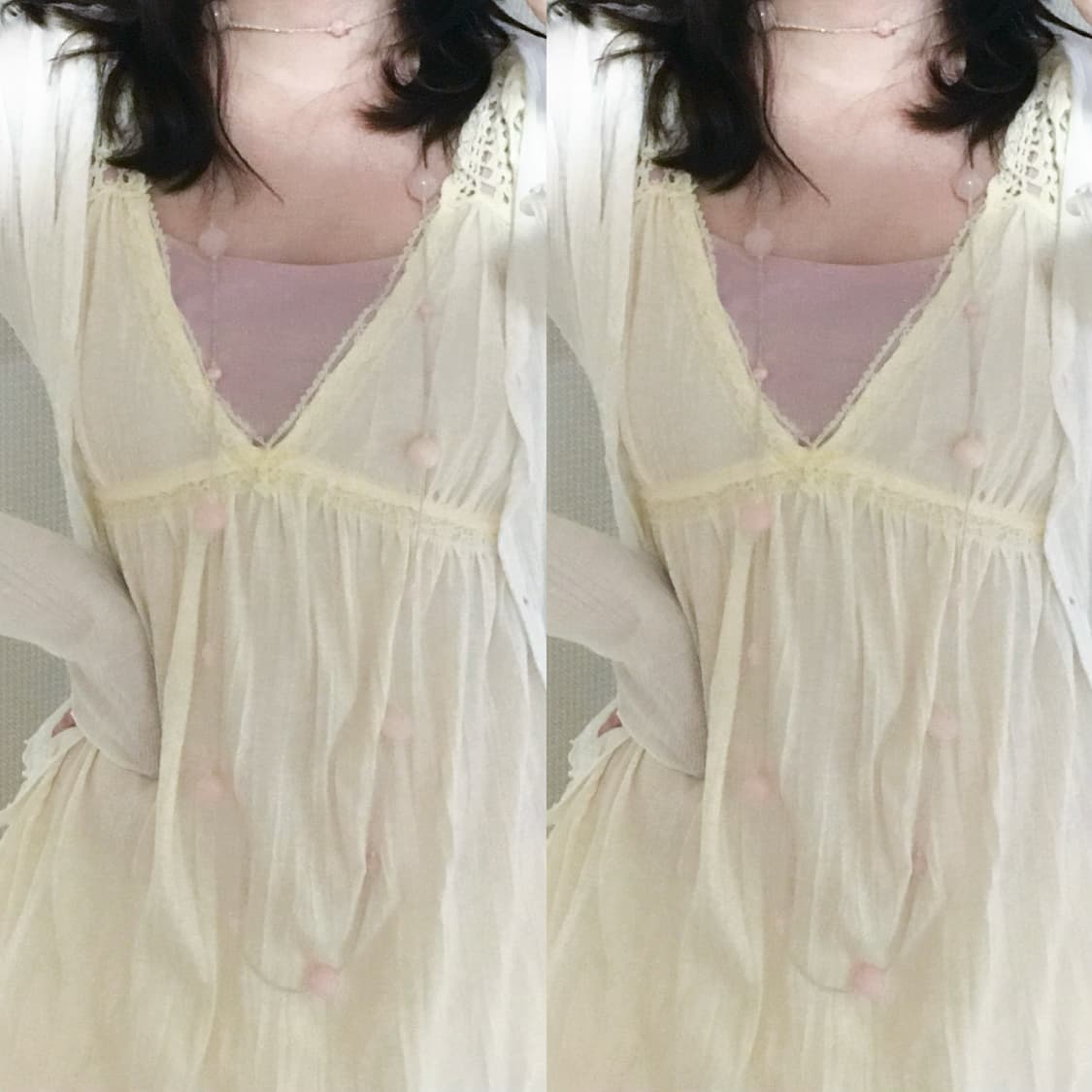 핑크볼 롱 목걸이 페어리 오리엔탈 레테 상품이미지5