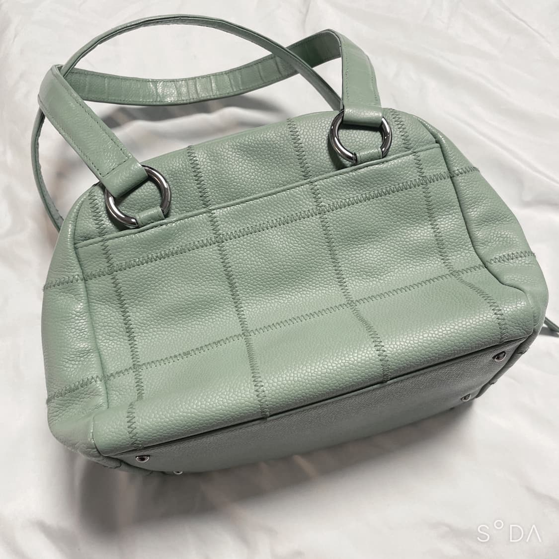 샤넬 캐비어 정방 초콜렛 퀄팅 스티치 보스턴 숄더백 상품이미지6