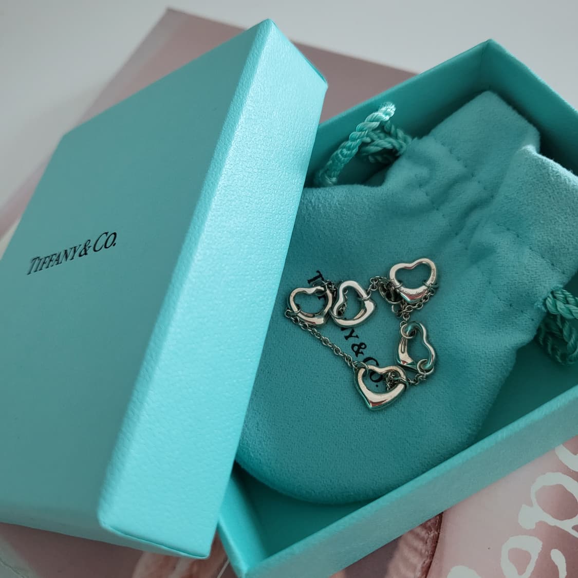 TIFFANY&Co. 정품 매장가147만원 팔찌 엘사퍼레티 오픈하트 실버 상품이미지1