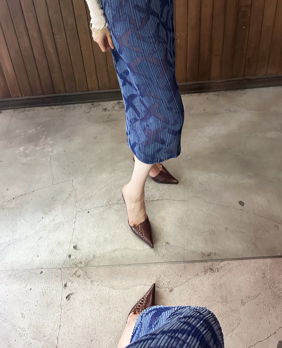 ISSEY MIYAKE FETE x sheer pleated skirt 상품이미지4