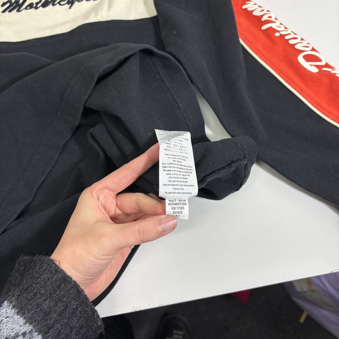 M 할리데이비슨 블랙 로고플레이 롱슬리브 상품이미지6