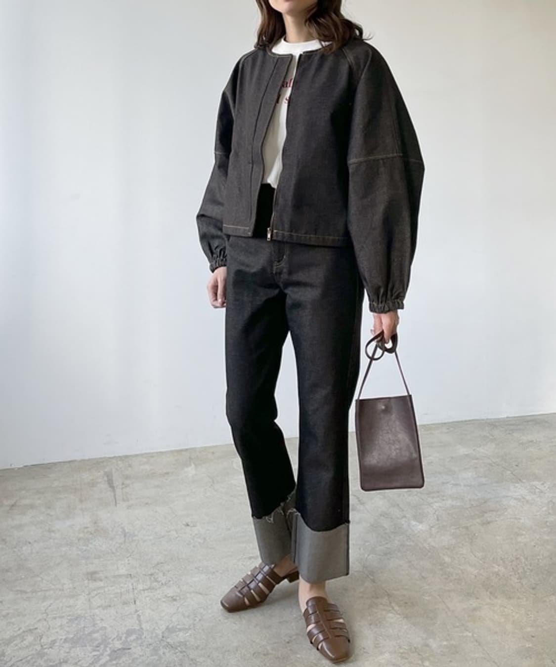 LIAN 리안 벌룬슬리브 데님자켓 상품이미지3