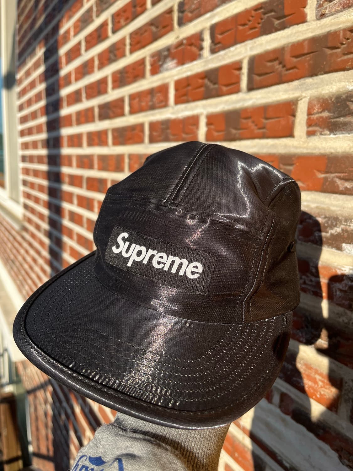 슈프림 18fw 리퀴드 실크 캠프캡 블랙 상품이미지8