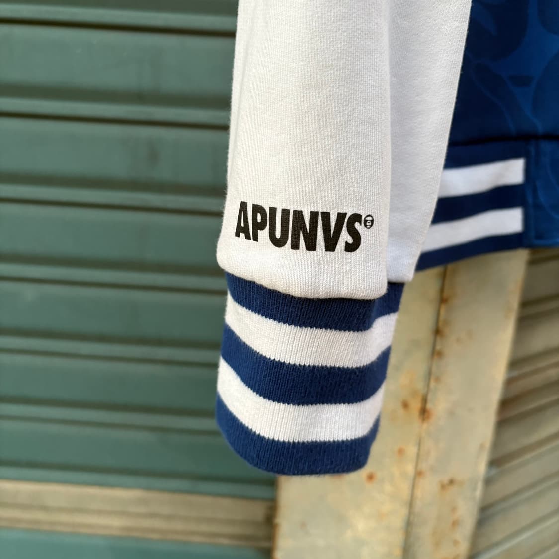 에이프 by 베이프 블루 스웻 바시티 자켓 상품이미지6