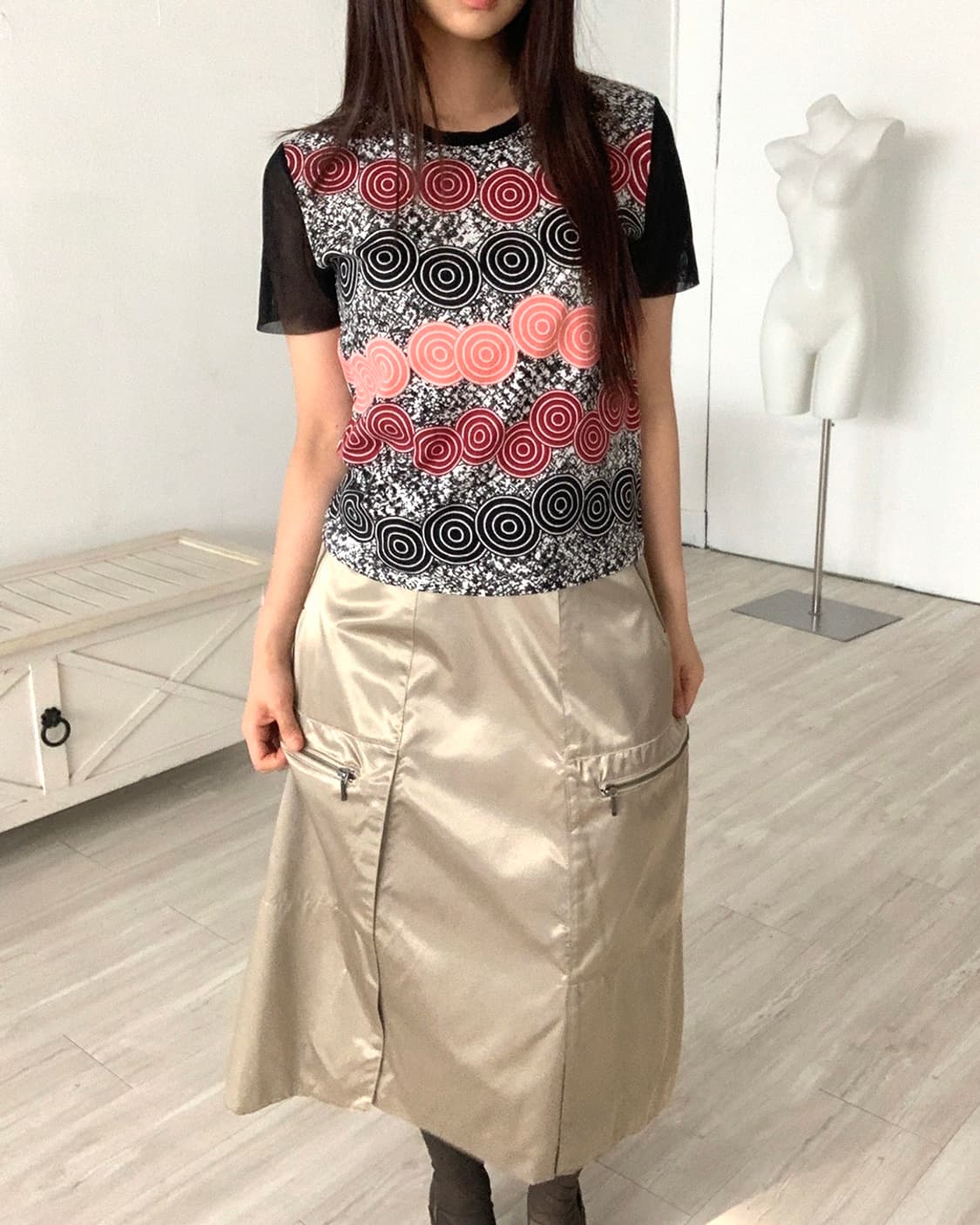 HIROKO KOSHINO Abstract Geometric Top  상품이미지3