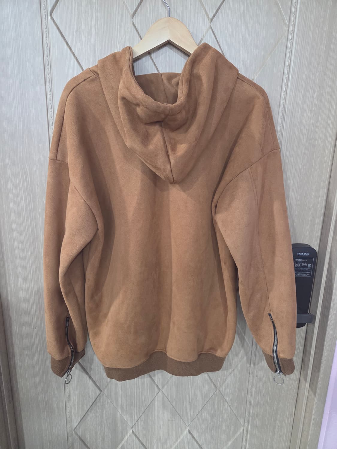 스웨이드 브라운 후드티 상품이미지2