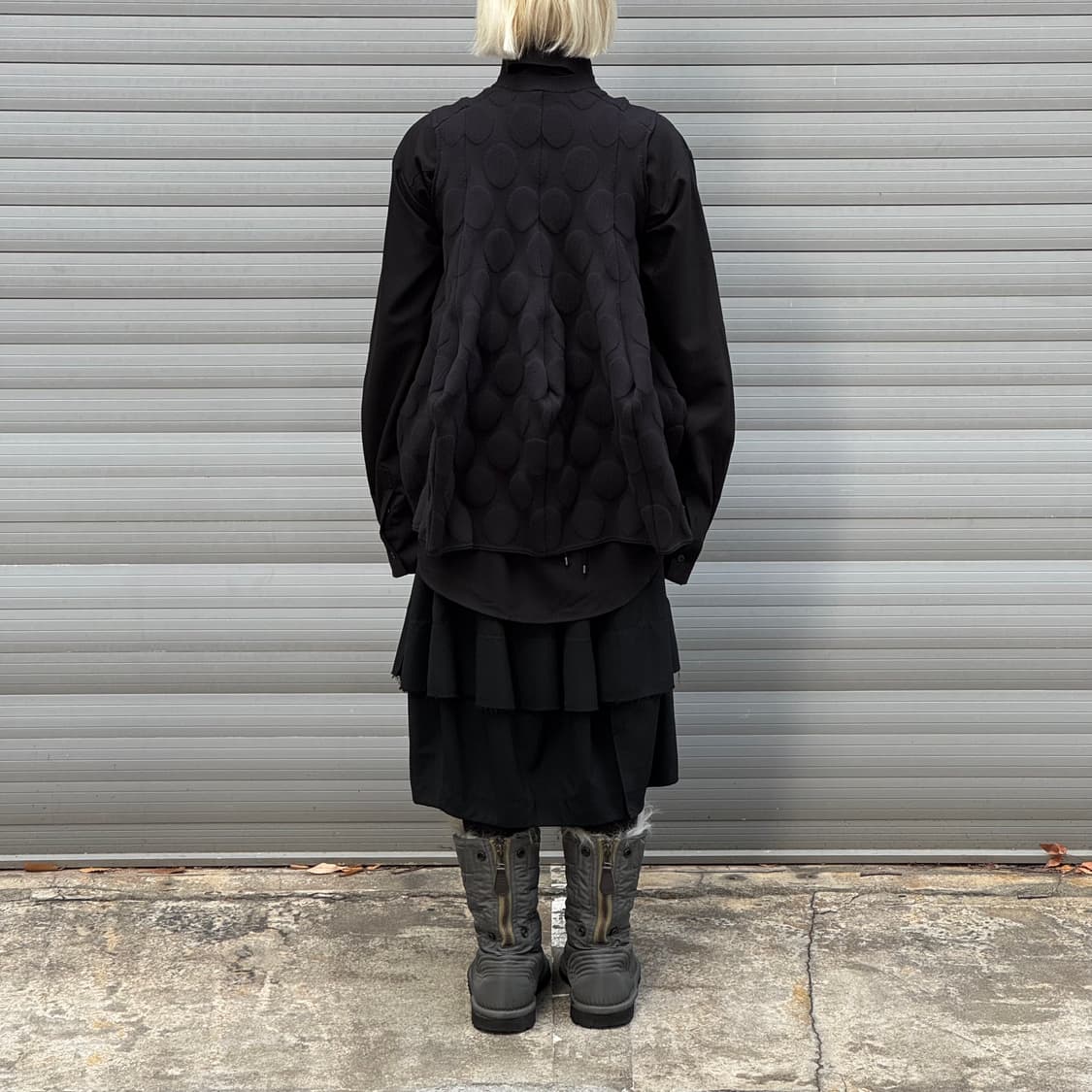 GrayBack Zip nylon fur boots 상품이미지7