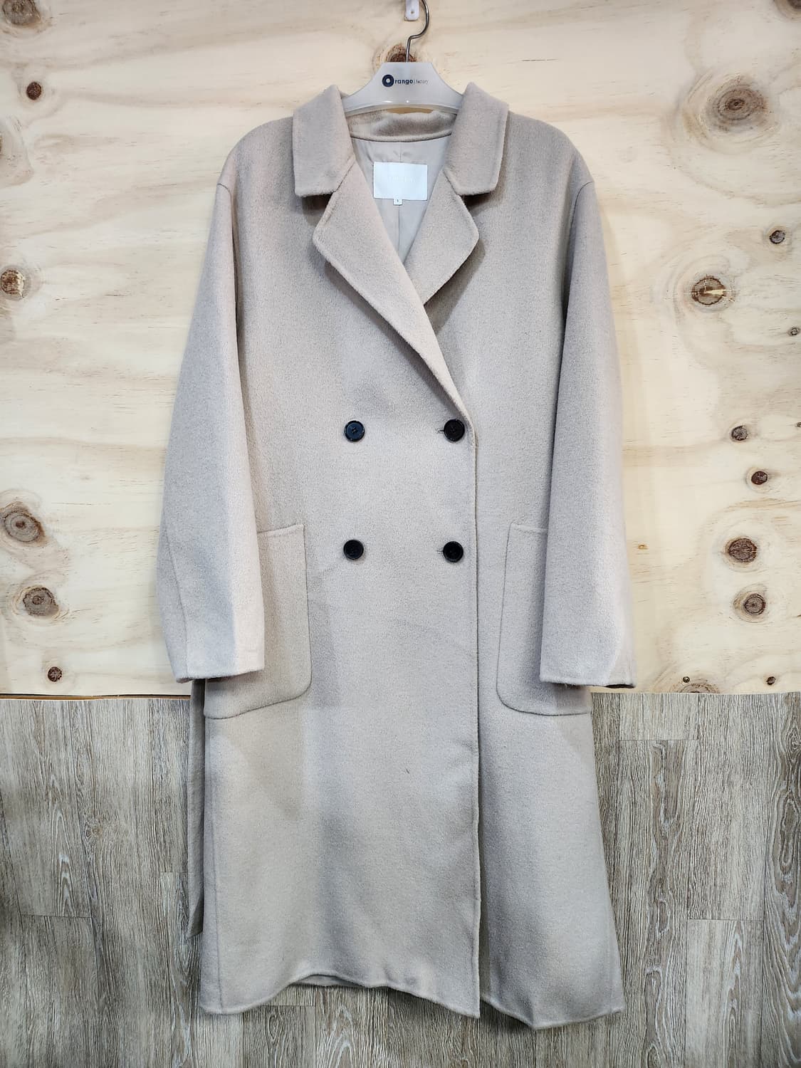 171) 퓨어다 울90 더블버튼 롱코트 상품이미지1