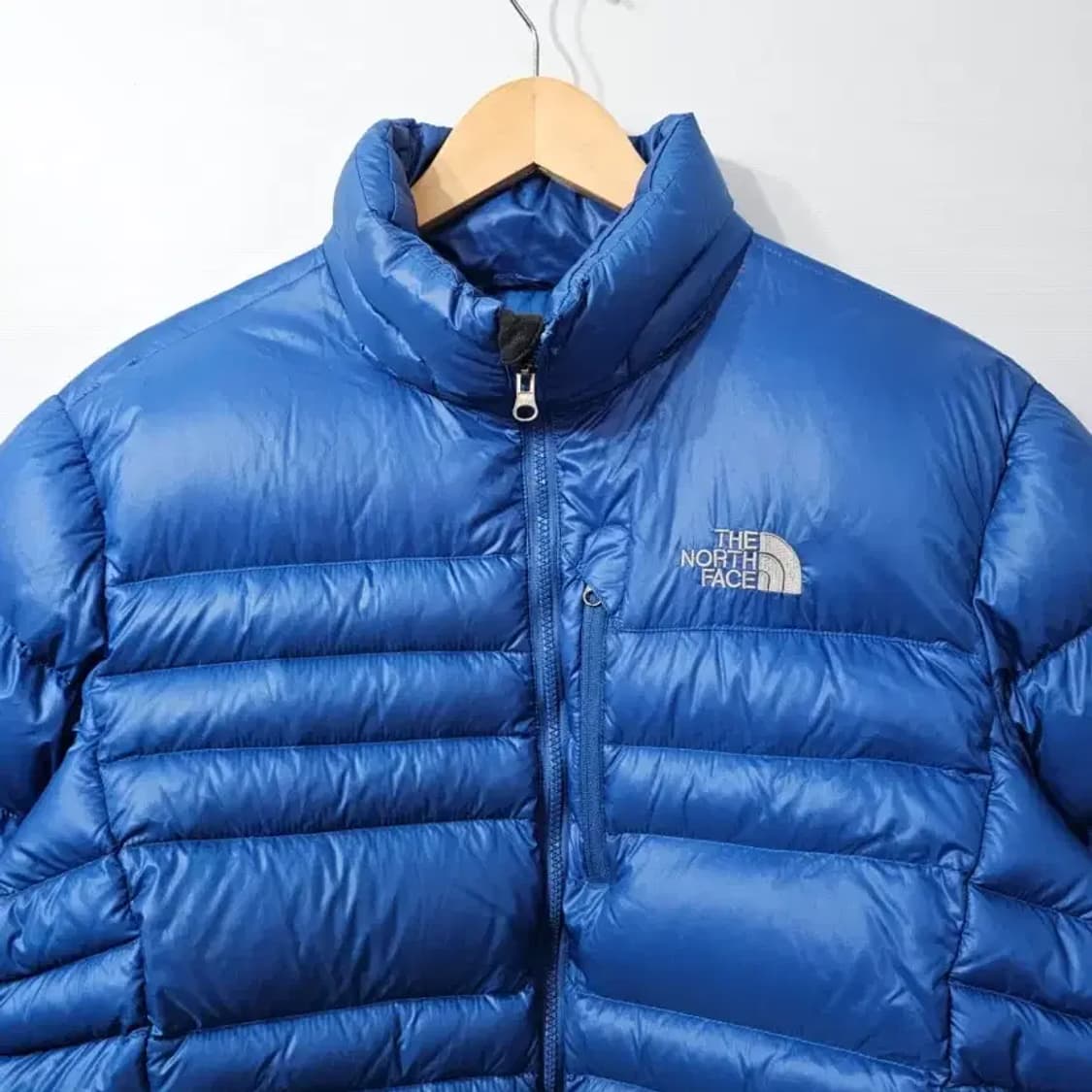 노스페이스 900필 구스다운 패딩 블루 110 상품이미지5