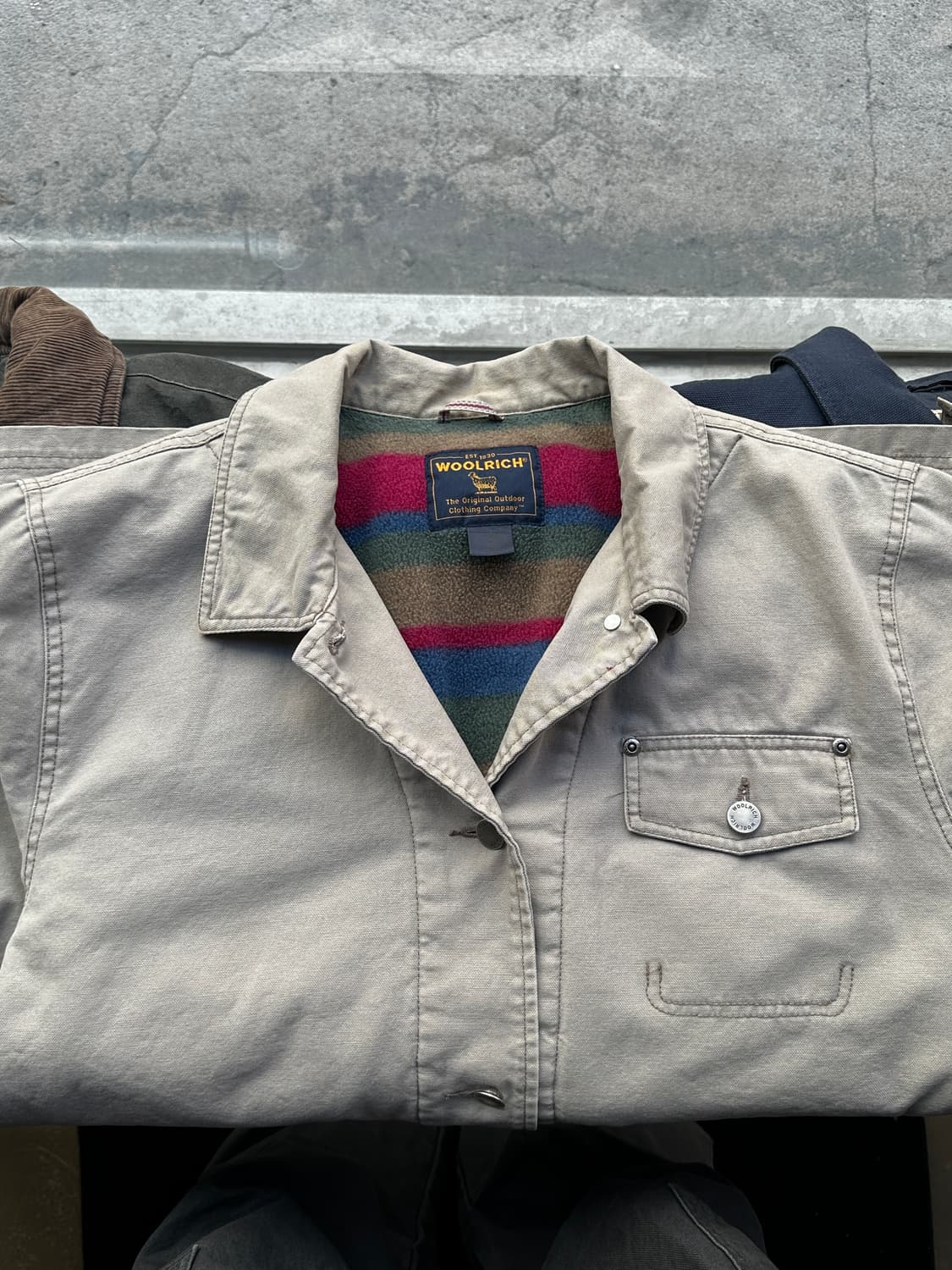 WOOLRICH 블랭킷 라이닝 캔버스 초어 자켓 상품이미지1