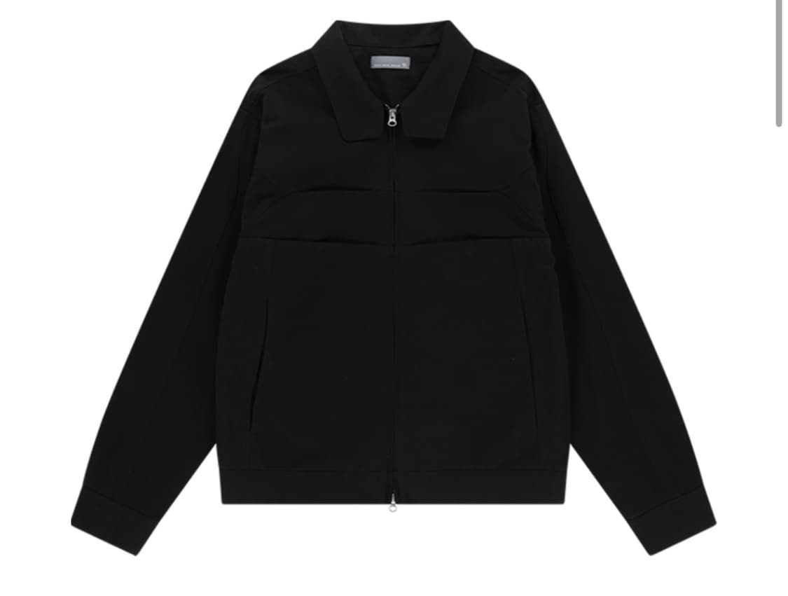 [2size] 산산기어 레이어 코튼 자켓 블랙 상품이미지1