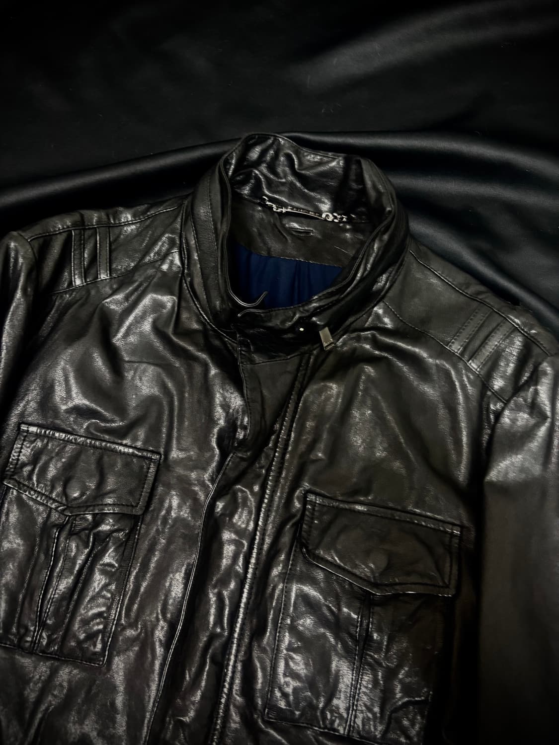 [Leather]Gimmick Pocket Detail Leather J 상품이미지7