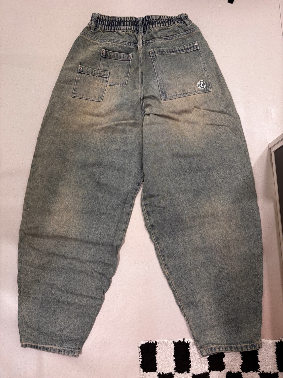 엑스톤즈 빅 와이드 벌룬 데님팬츠 M 상품이미지2