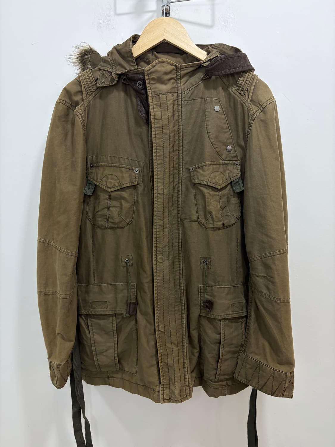 PPFM 카키 퍼 후드 야상 자켓 상품이미지4