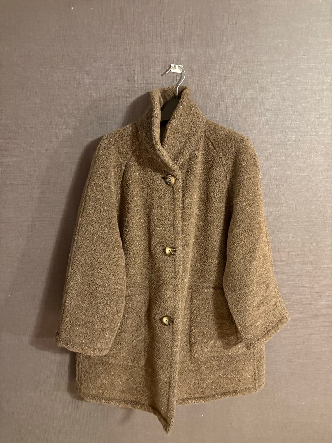  포근한 브라운 울 하이넥 코트 Japan 상품이미지1