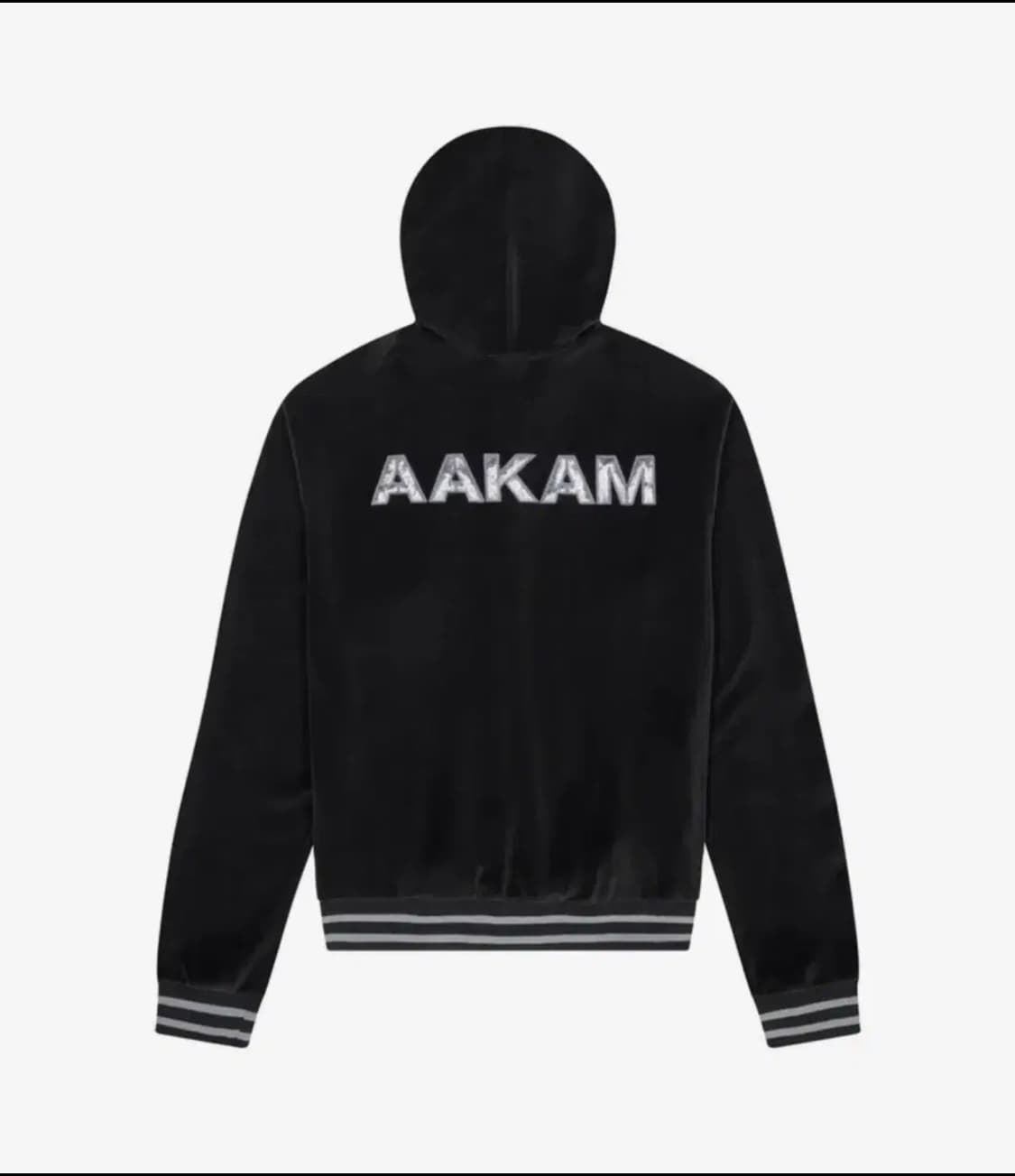 아캄 98 Patch Velour Zip-Up Hoodie (Black) 상품이미지3