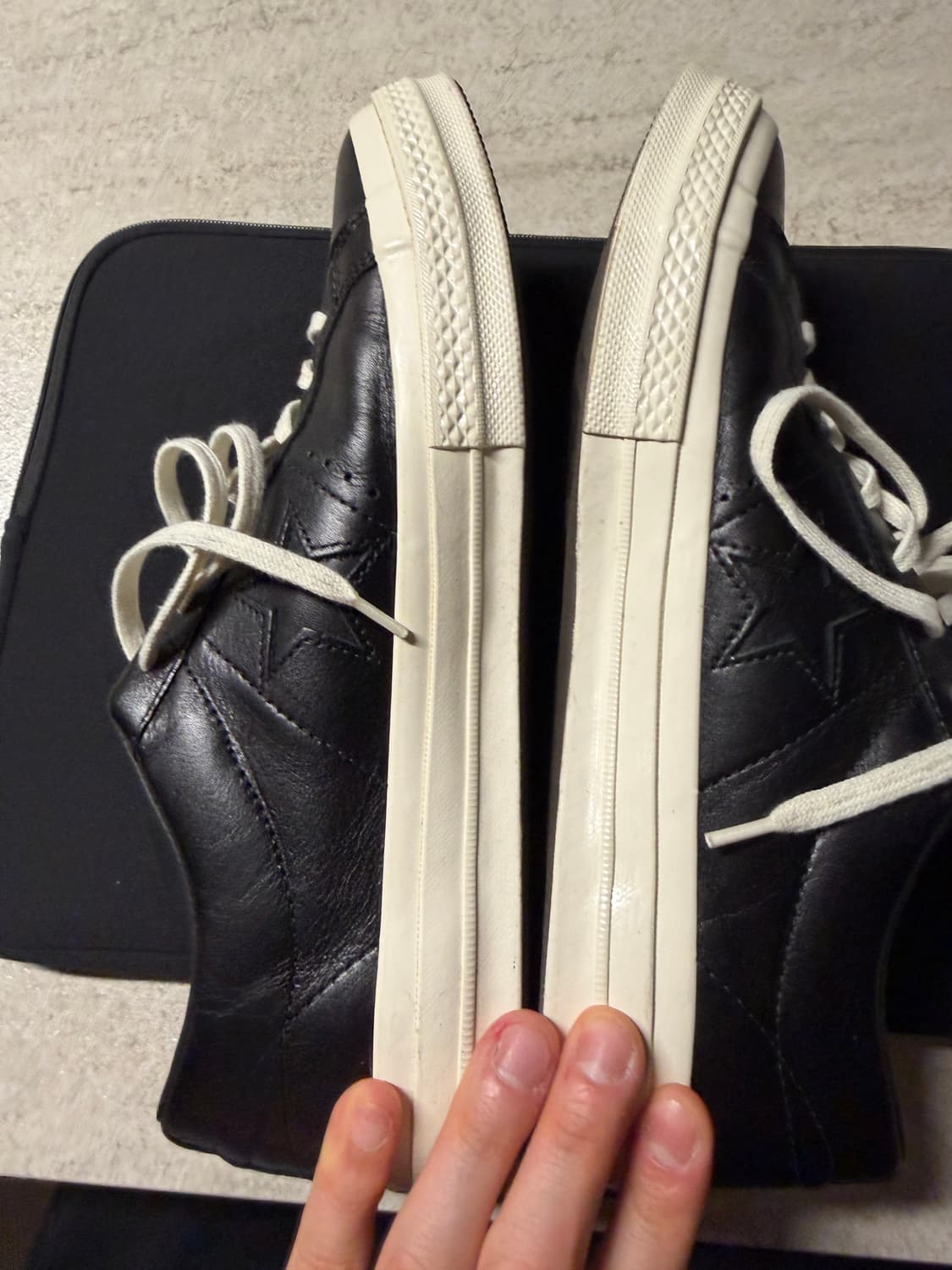 컨버스 원스타 레더 블랙 280 상품이미지4