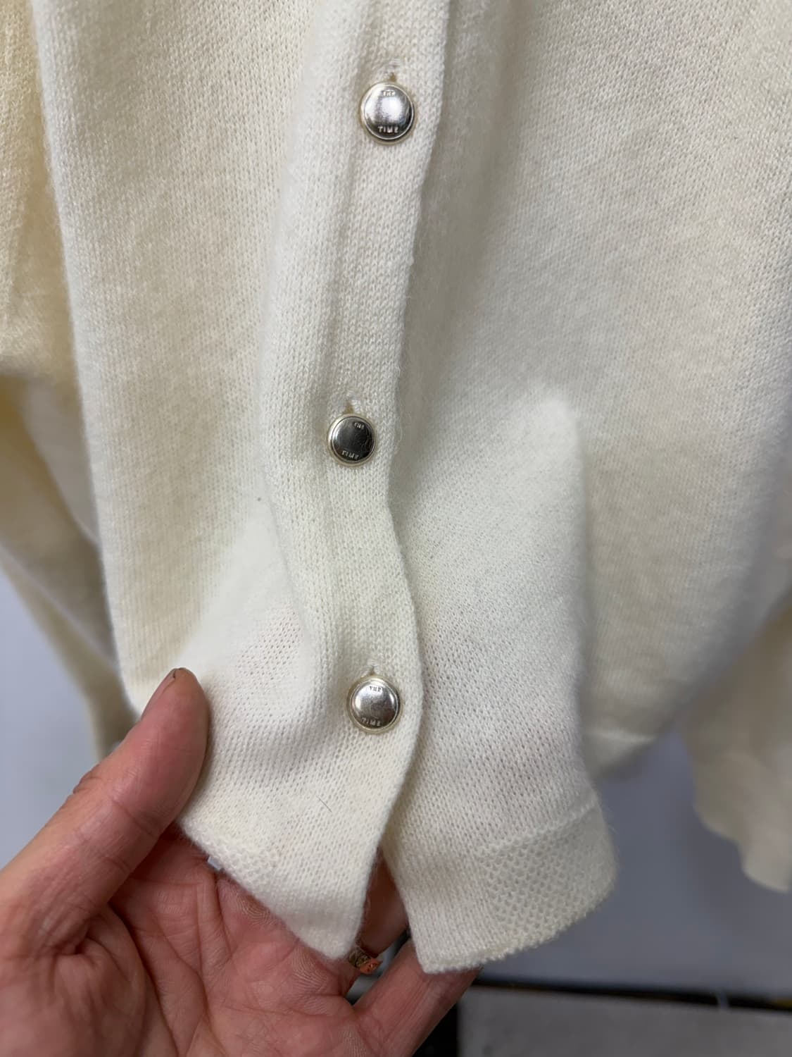 정품) TIME 타임 한섬 24ss 캐시미어100 가디건 90F 상품이미지4