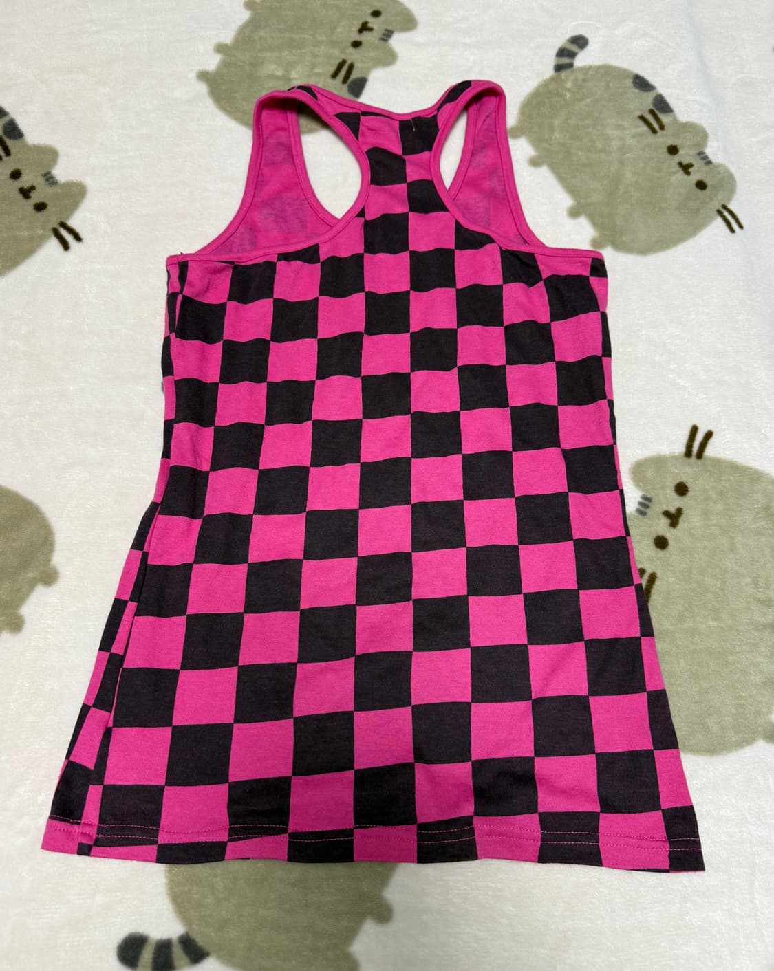 핑크+블랙 체커보드 나시티 상품이미지2