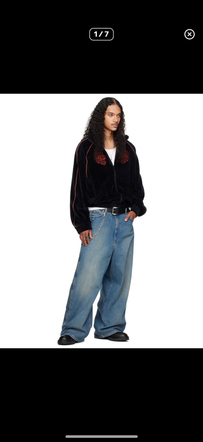 (32)루단 luudan 사이드짚 데님 진 블루 상품이미지3