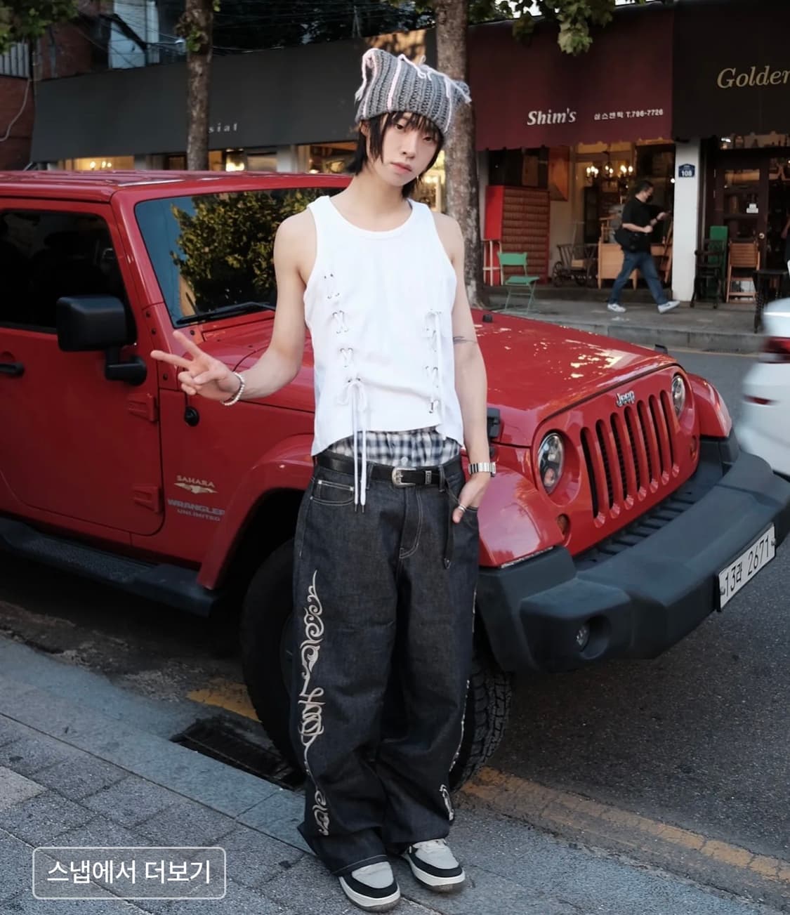 후드후드 웨스턴 데님 팬츠 상품이미지1