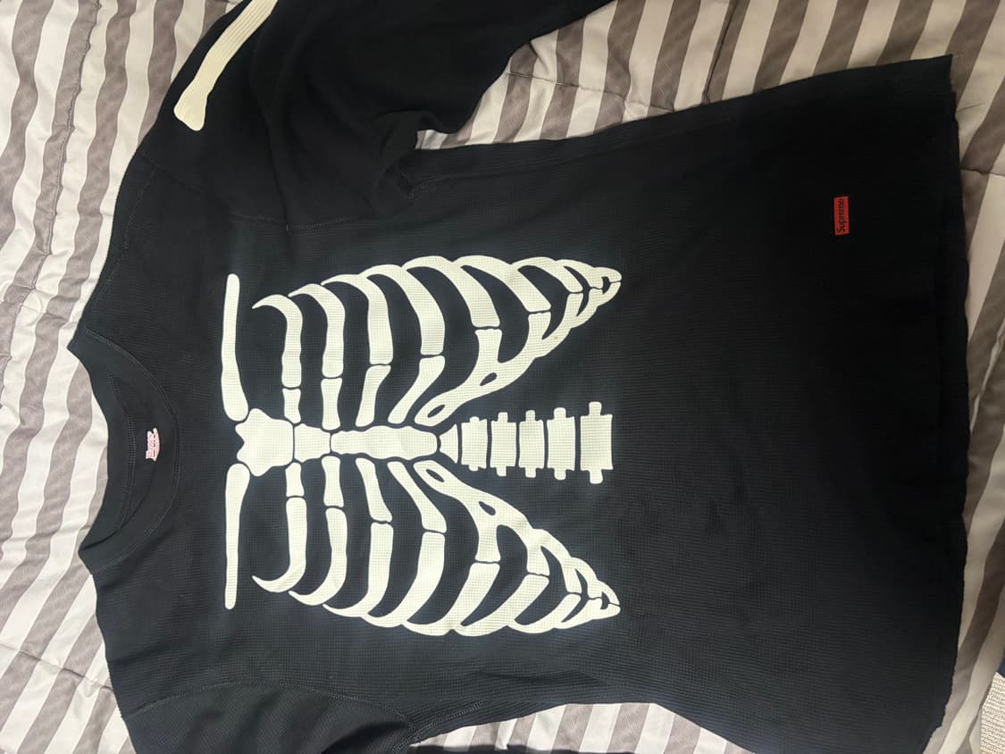 슈프림 헤인즈 본즈 써멀 롱슬리브 블랙 XL 상품이미지1