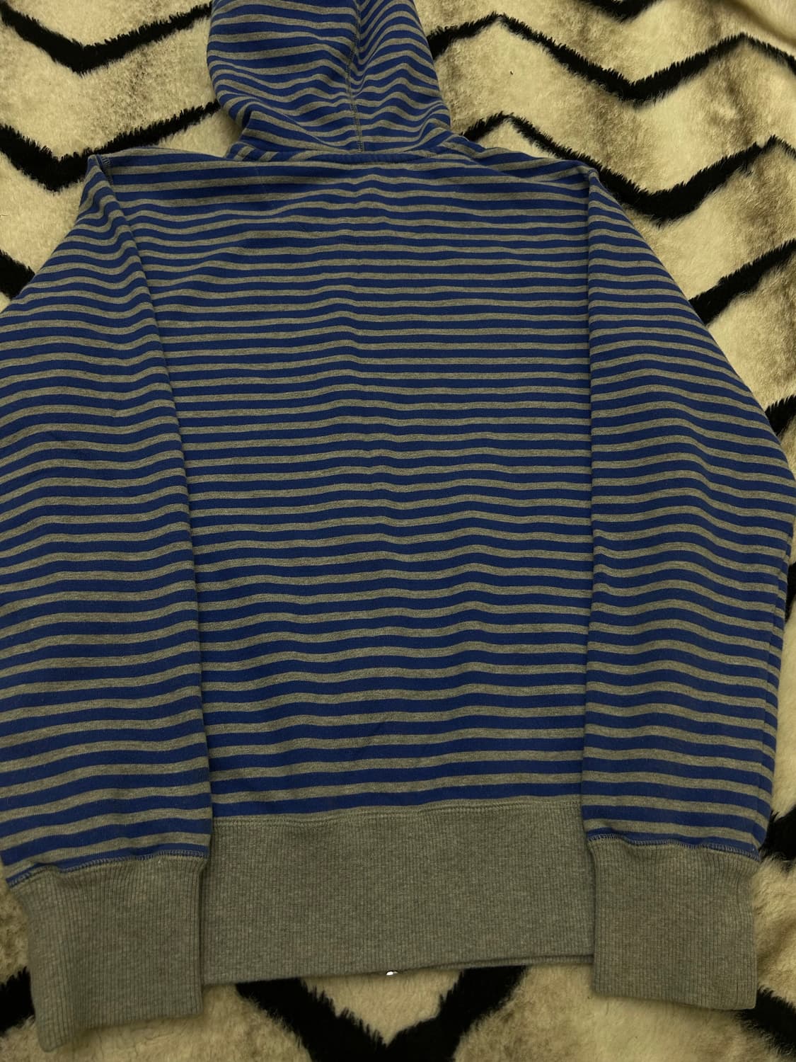 [L]나이키 스트라이프 후드집업/그레이 블루 상품이미지4