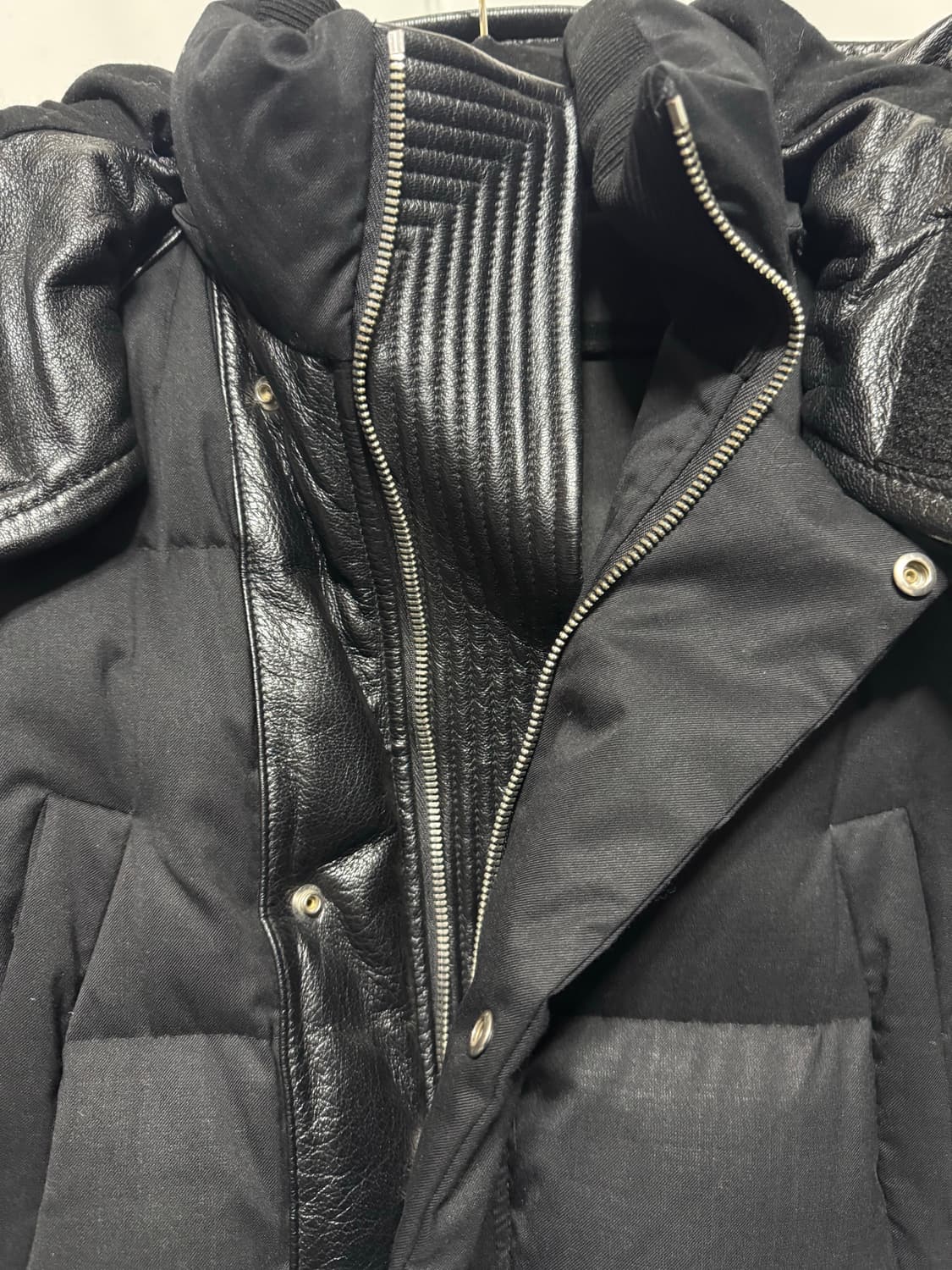 44 준지 가죽 믹스 패딩 상품이미지8