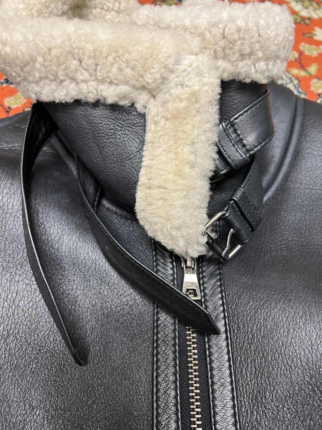 [L] JPN 램스킨 양가죽 무스탕 블랙 상품이미지4