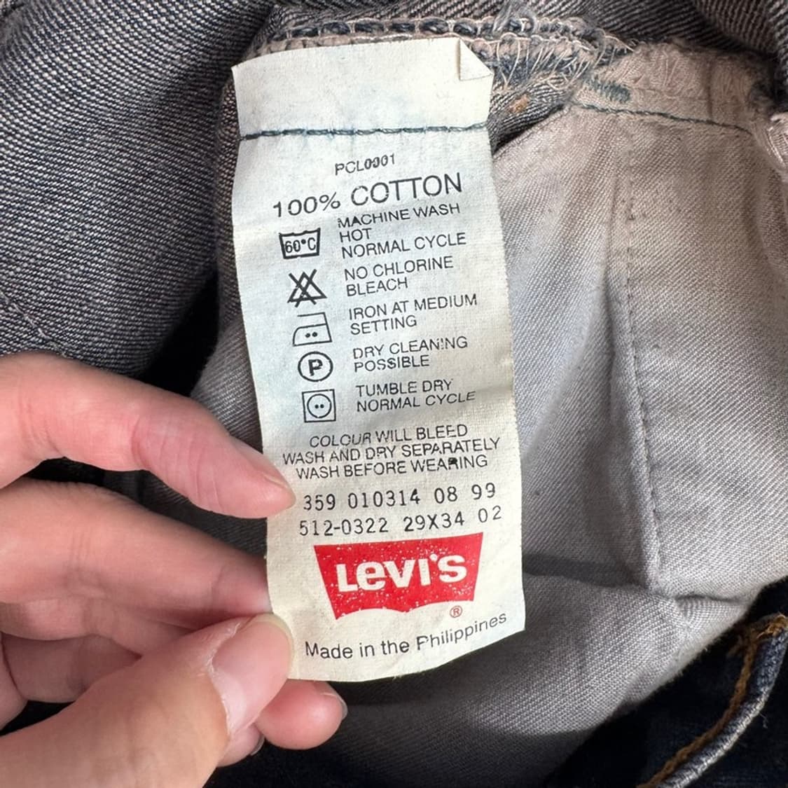 LEVI'S 512 워싱 데님 팬츠 W 29 L 34 상품이미지4