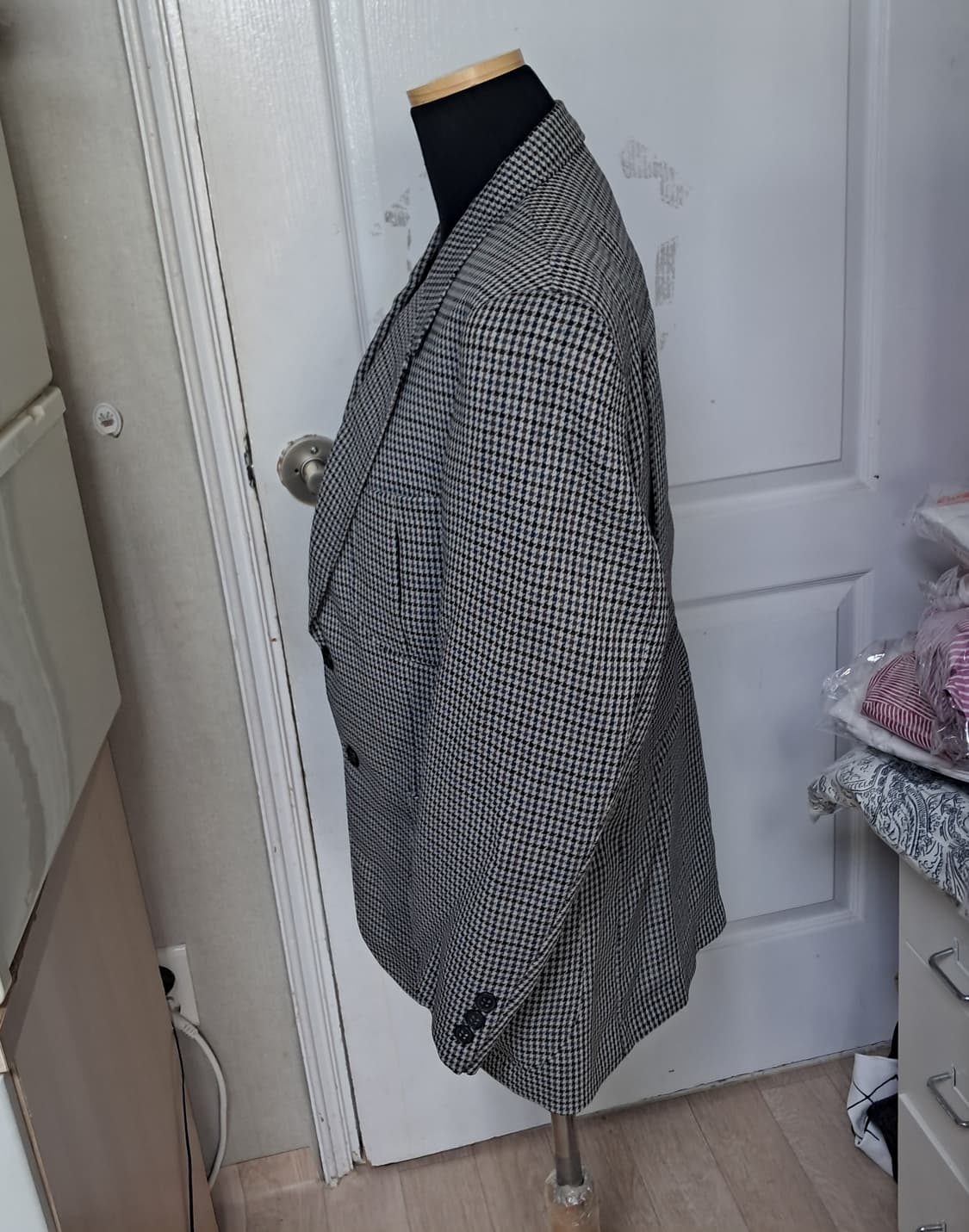 닥스 체크 모 100% 자켓 블레이저 95(봄 가을용) 상품이미지3