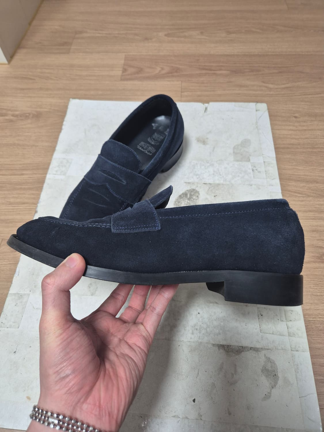 (265) 예일X포스트멘 네이비 스웨이드 페니로퍼 상품이미지2